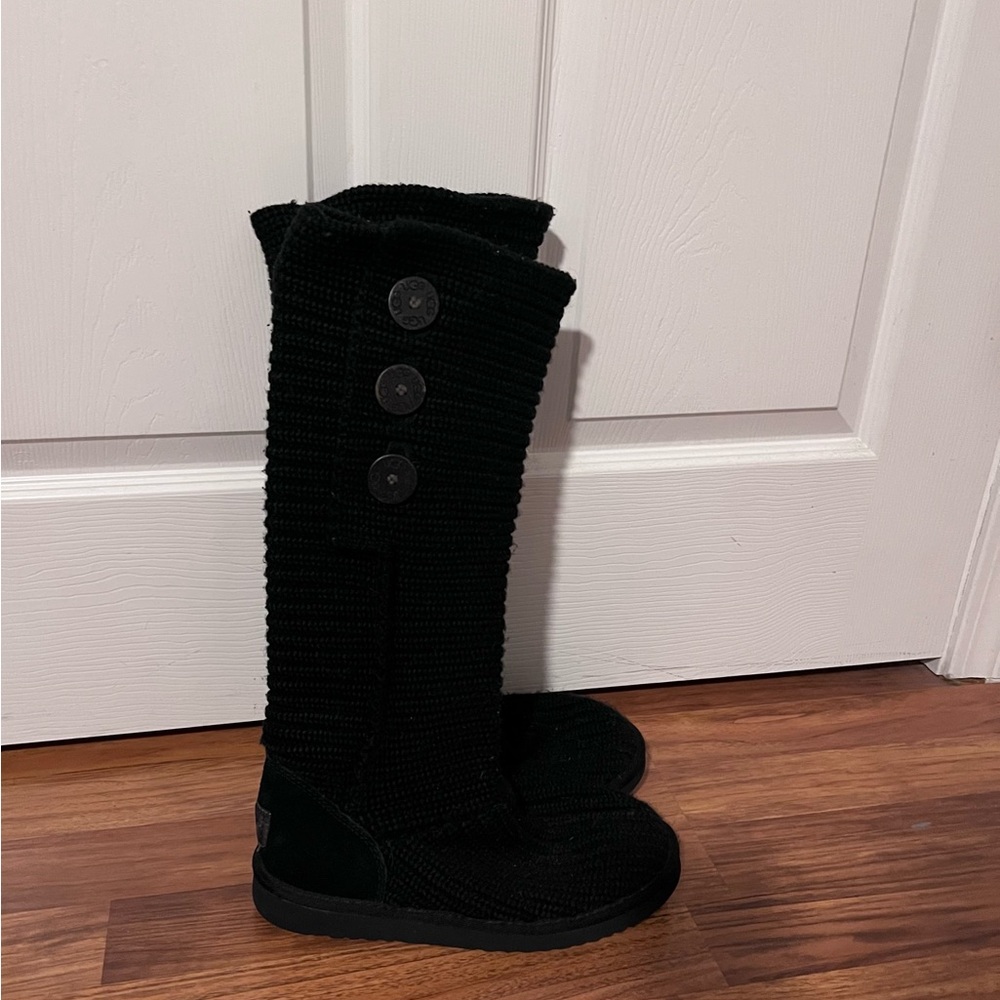 UGG Black Knit Boots